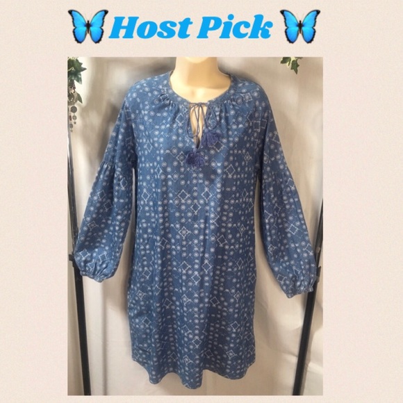 Denim Company* Size.10. Relaxed/casual/Boho style midi dress - Picture 2 of 12